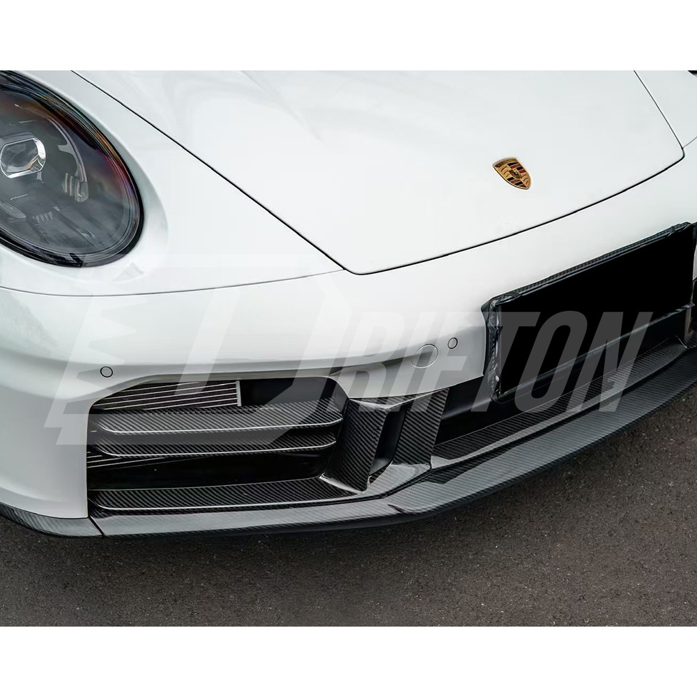 OEM Style Dry Carbon Fiber Front Bumper Side Vents Grille Trim For Porsche 911 Carrera 992.2 2024-On