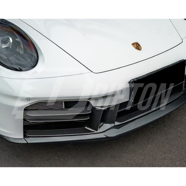 OEM Style Dry Carbon Fiber Front Bumper Side Vents Grille Trim For Porsche 911 Carrera 992.2 2024-On