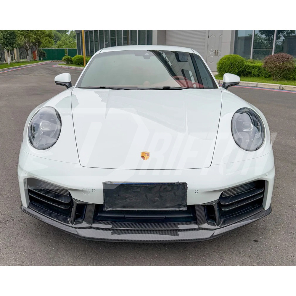 OEM Style Dry Carbon Fiber Front Bumper Side Vents Grille Trim For Porsche 911 Carrera 992.2 2024-On