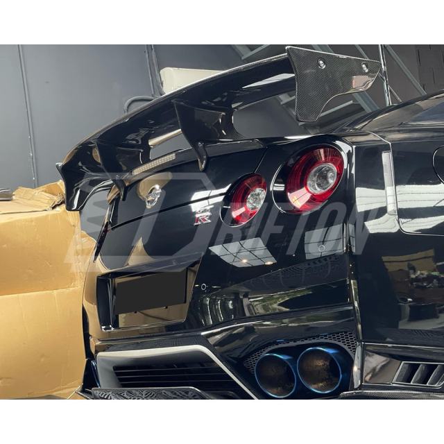 TopSecret Style Carbon Fiebr Rear Spoiler GT Wing For Nissan R35 GTR 2008-2026