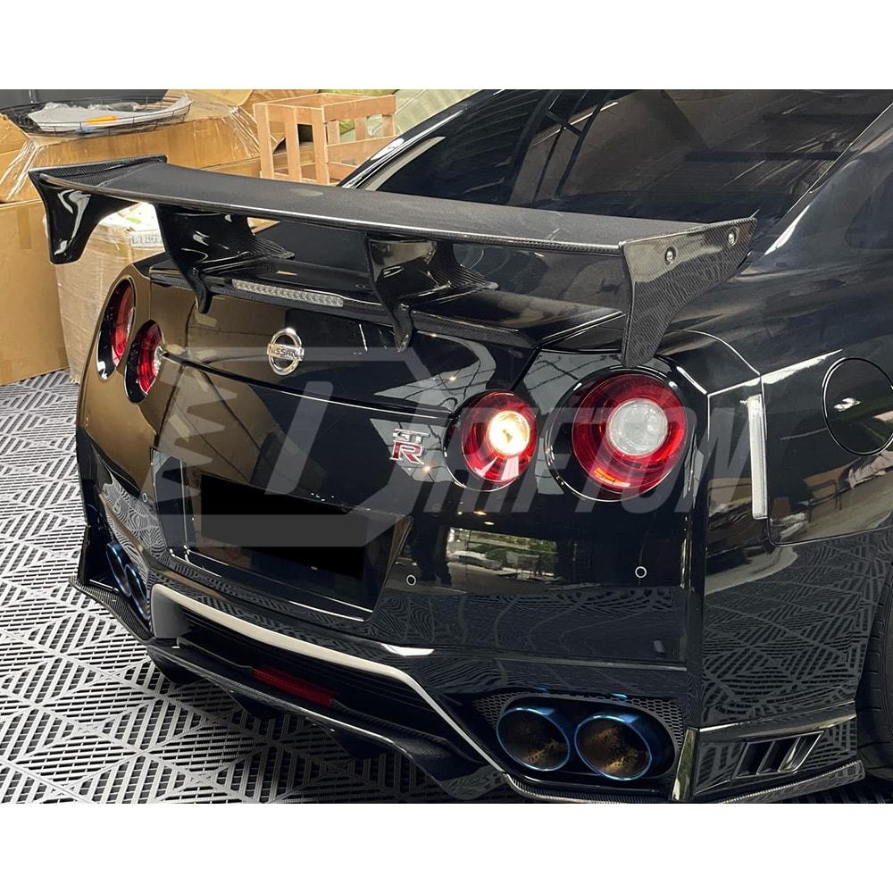 TopSecret Style Carbon Fiebr Rear Spoiler GT Wing For Nissan R35 GTR 2008-2026