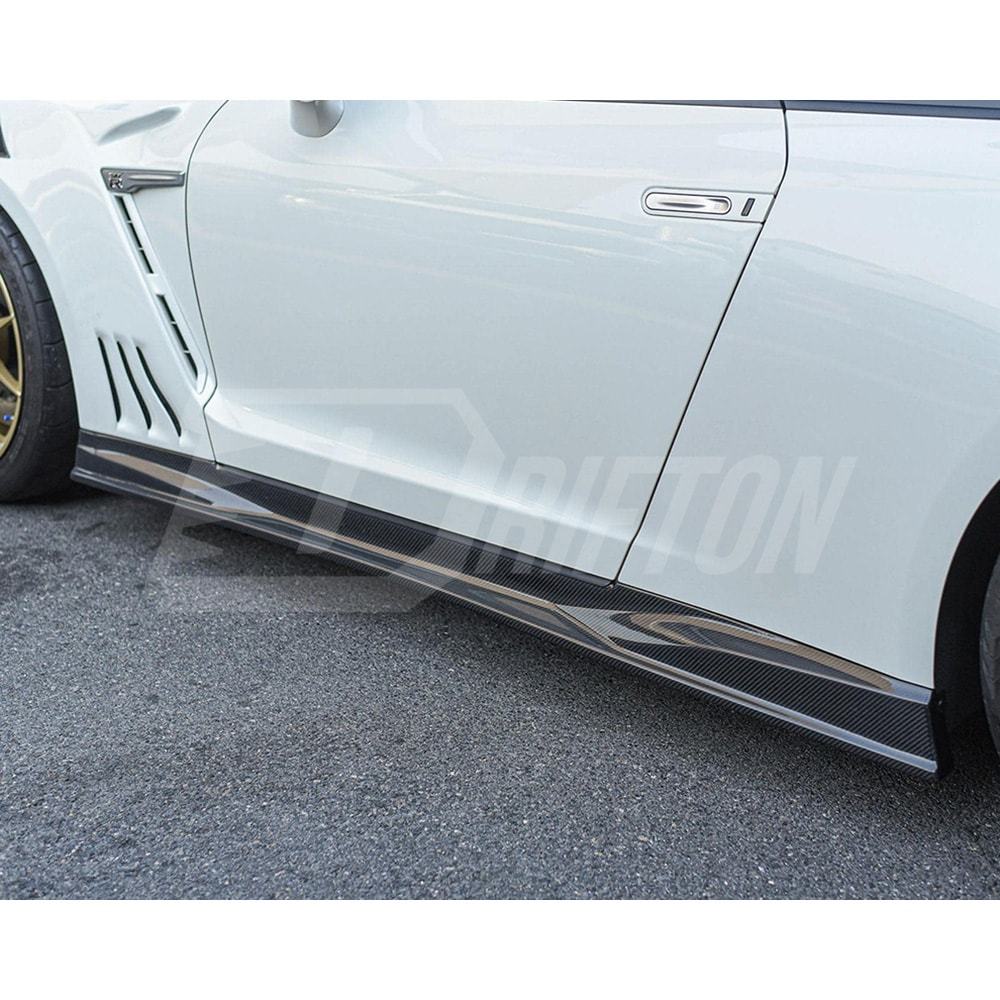 Top Secret Style Carbon Fiber Side Skirt For Nissan R35 GTR 2008-2026