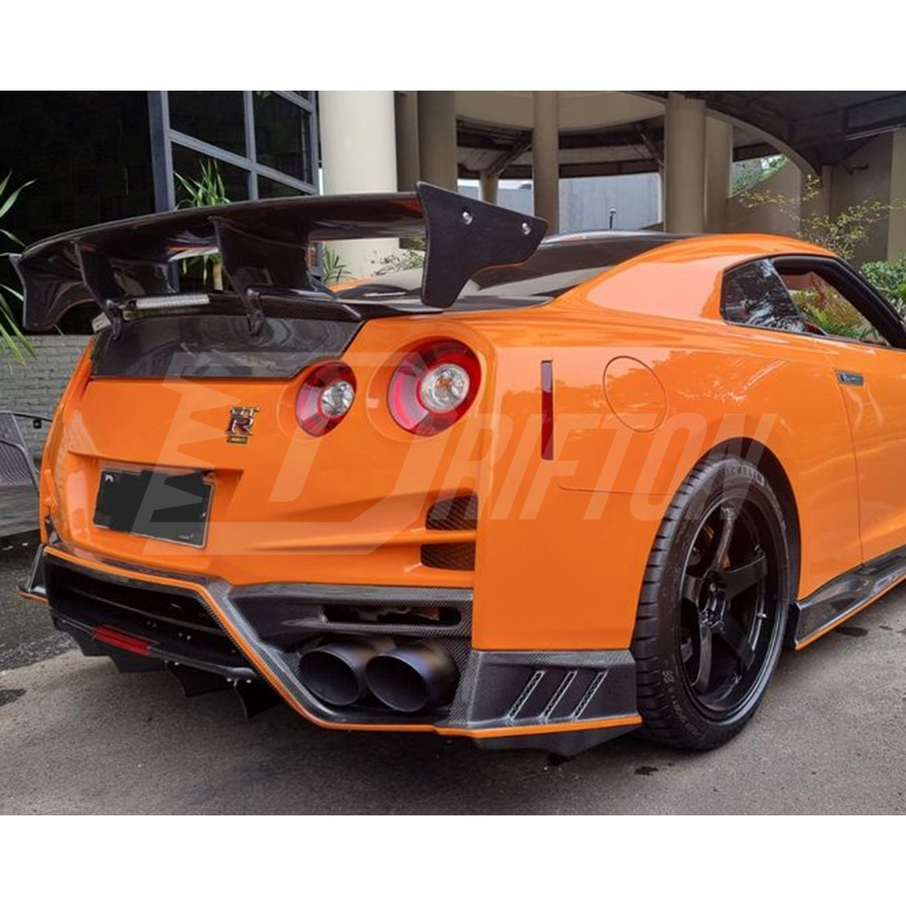 Top Secret Style Full Carbon Fiber Rear Bumper Assembly For Nissan R35 GTR 2008-2023