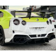 Varis MY19 Style Glass Fiber Rear Bumper With Carbon Fiber Rear Diffuser For Nissan R35 GTR 2008-2023