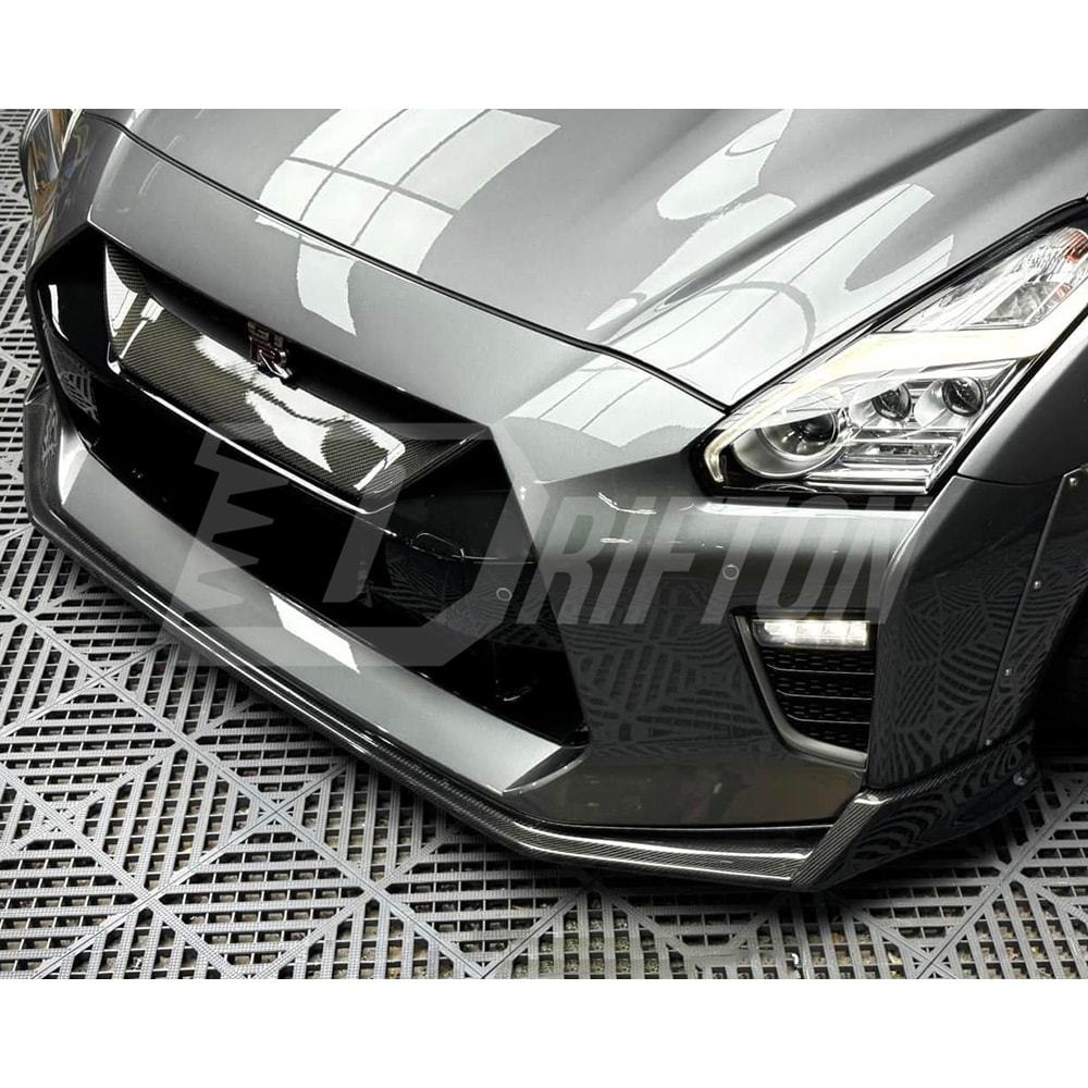 Blitz Style Carbon Fiber Front Lip For Nissan R35 GTR 2017-2023