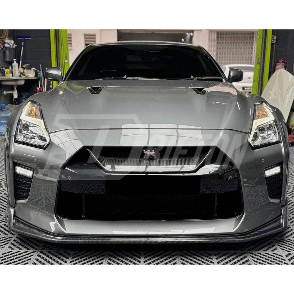 Blitz Style Carbon Fiber Front Lip For Nissan R35 GTR 2017-2023