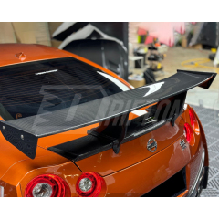 Top Secret High Bracket Style Carbon Fiber Rear Spoiler GT Wing For Nissan R35 GTR 2008-2026