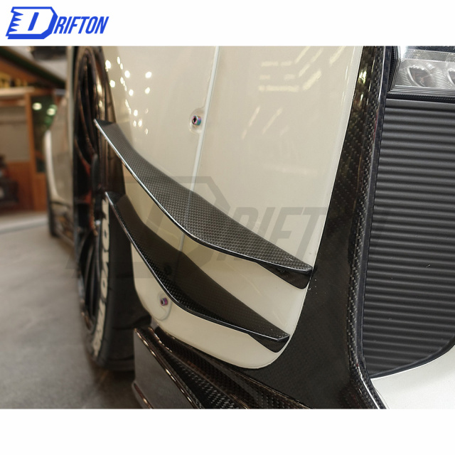 Varis MY17 Style Carbon Fiber Front Bumper Canards For Nissan R35 GTR 2017-2023