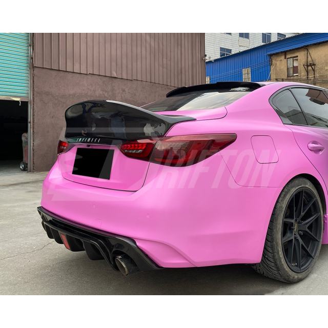 Duck Tail Style Carbon Fiber Rear Spoiler Trunk Wing For INFINITI Q50 2013-2024