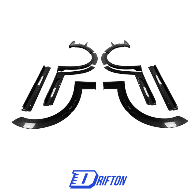 Mansory Style Dry Carbon Fiber Side Skirt & Fender Wheels Flare Trims For Maserati Levante 2016-2018