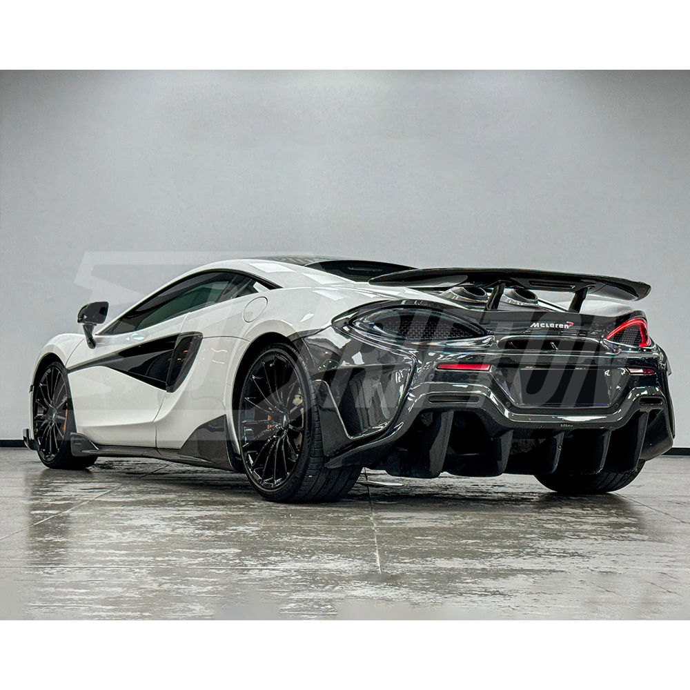600LT Style Dry Carbon Fiber Side Skirt For Mclaren 570S 2015-2020