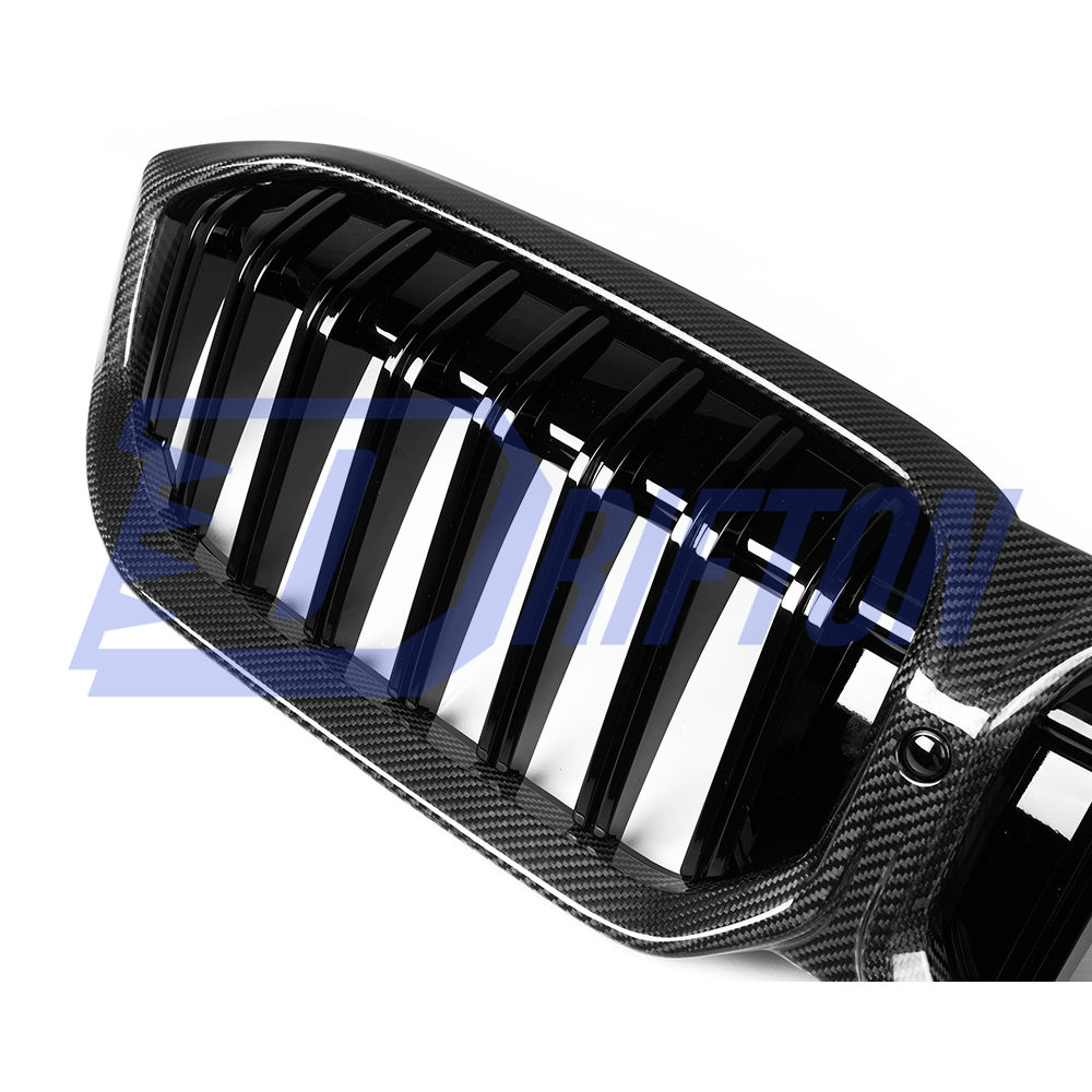 Single Slat Style Dry Carbon Fiber Front Grill For BMW 3 Series G20 LCI 2023-On