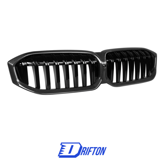 Single Slat Style Dry Carbon Fiber Front Grill For BMW 3 Series G20 LCI 2023-On