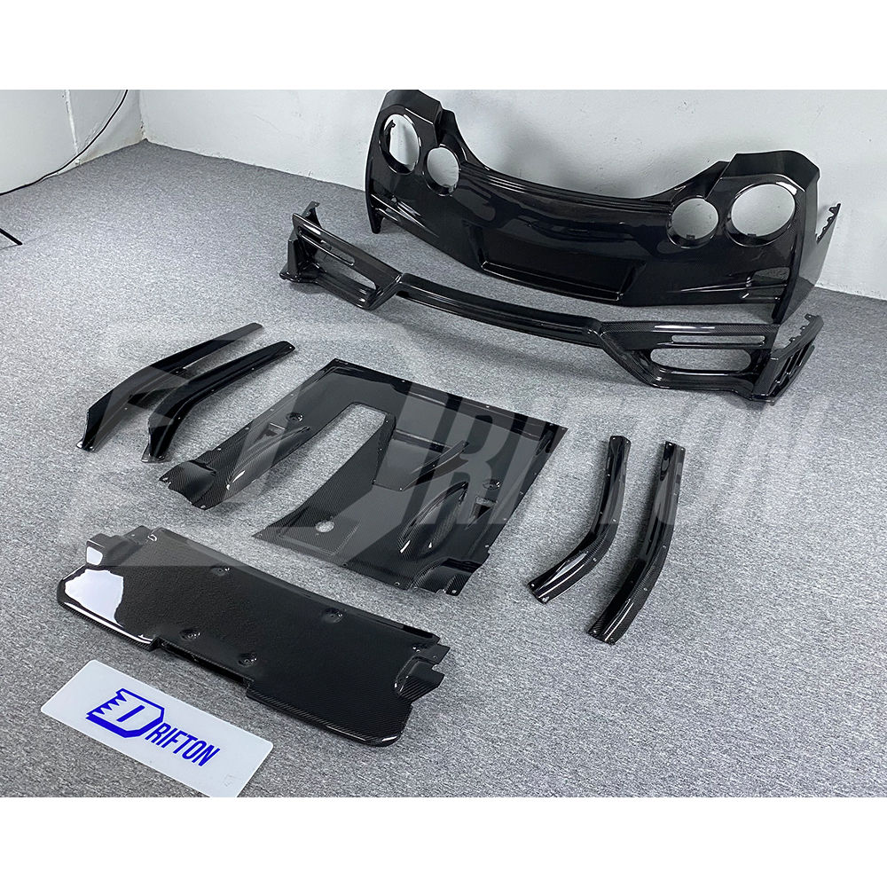 Top Secret Style Full Carbon Fiber Rear Bumper Assembly For Nissan R35 GTR 2008-2023