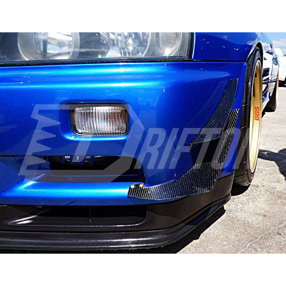 Ars Style Carbon Fiber Front Bumper Canards For Nissan R34 GTR 1998-2002