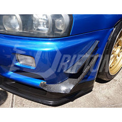 Ars Style Carbon Fiber Front Bumper Canards For Nissan R34 GTR 1998-2002