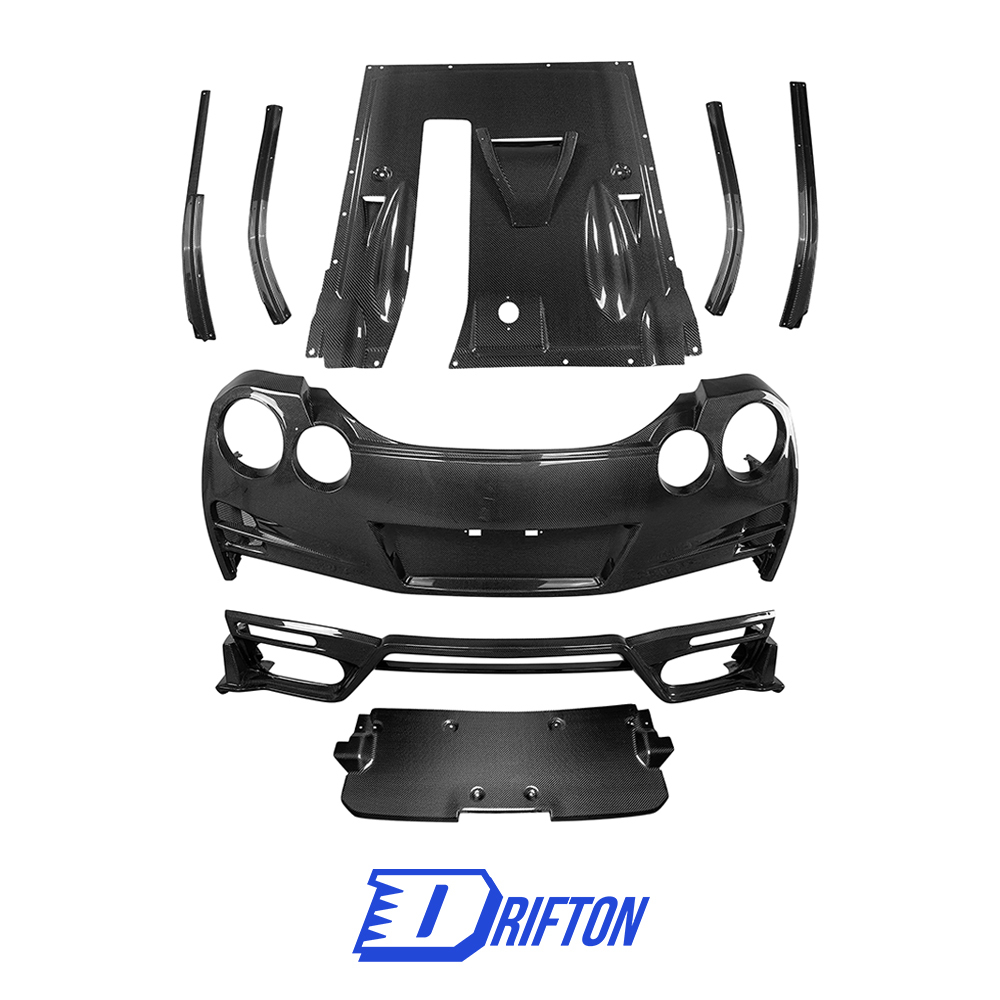 Top Secret Style Full Carbon Fiber Rear Bumper Assembly For Nissan R35 GTR 2008-2023