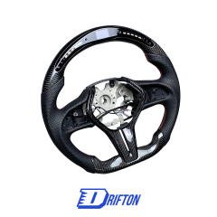 Drifton V4 Style Custom Made LED Display Carbon Fiber Steering Wheel For Infiniti Q50 Q50S 2018-2024