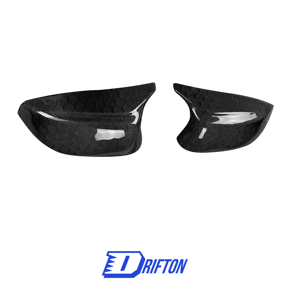 HoneyComb Carbon Fiber Replacement Mirror Cover For INFINITI Q50 2013-2024