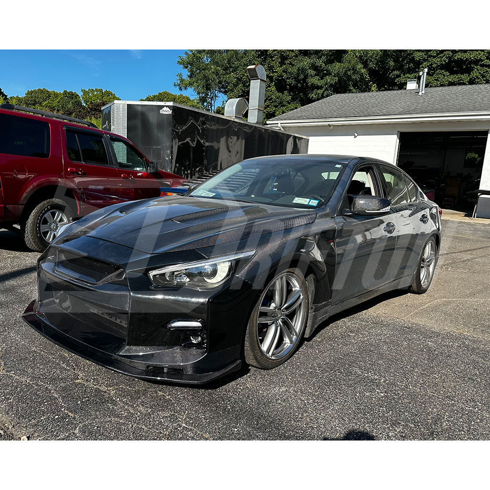 HoneyComb Carbon Fiber Replacement Mirror Cover For INFINITI Q50 2013-2024