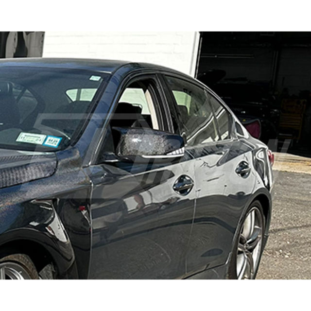 HoneyComb Carbon Fiber Replacement Mirror Cover For INFINITI Q50 2013-2024