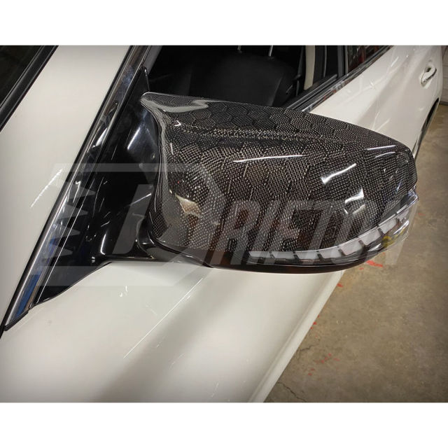 HoneyComb Carbon Fiber Replacement Mirror Cover For INFINITI Q50 2013-2024