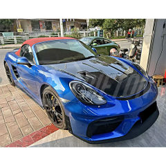 RS Style Dry Carbon Fiber Hood For Porsche 718 Cayman Boxster 2016-2025
