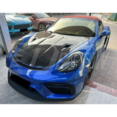 RS Style Dry Carbon Fiber Hood For Porsche 718 Cayman Boxster 2016-2025