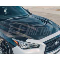 VA Style HoneyComb Carbon Fiber Hood For Infiniti Q50 2014-2024