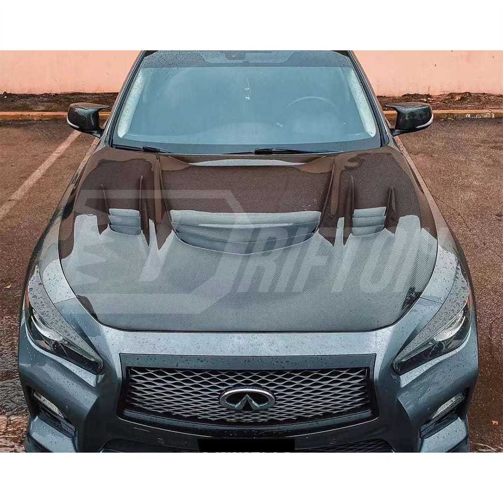 VA Style HoneyComb Carbon Fiber Hood For Infiniti Q50 2014-2024
