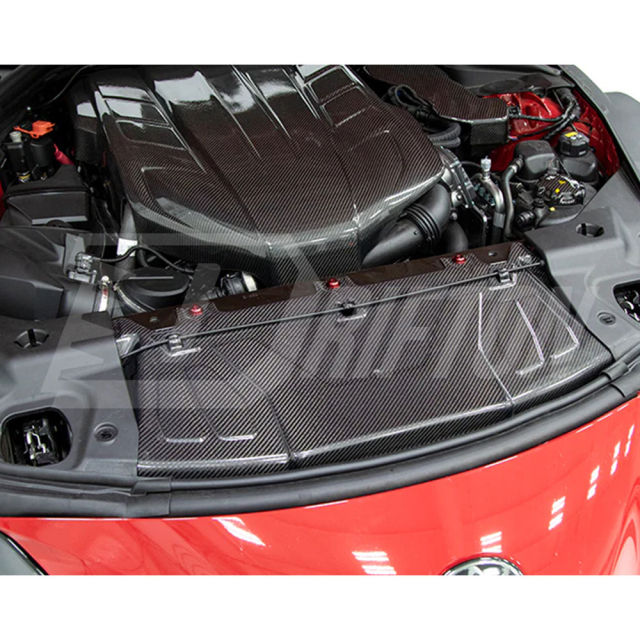 Dry Carbon Fiber Cooling Panel Plate Cover For Toyota Supra MK5 A90 A91 GR 2019-2024