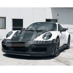 Dry Carbon Fiber Headlight Trim Cover For Porsche 911 992 Carrera S 2019-2023