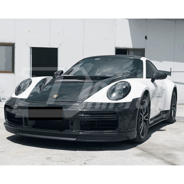 Dry Carbon Fiber Headlight Trim Cover For Porsche 911 992 Carrera S 2019-2023