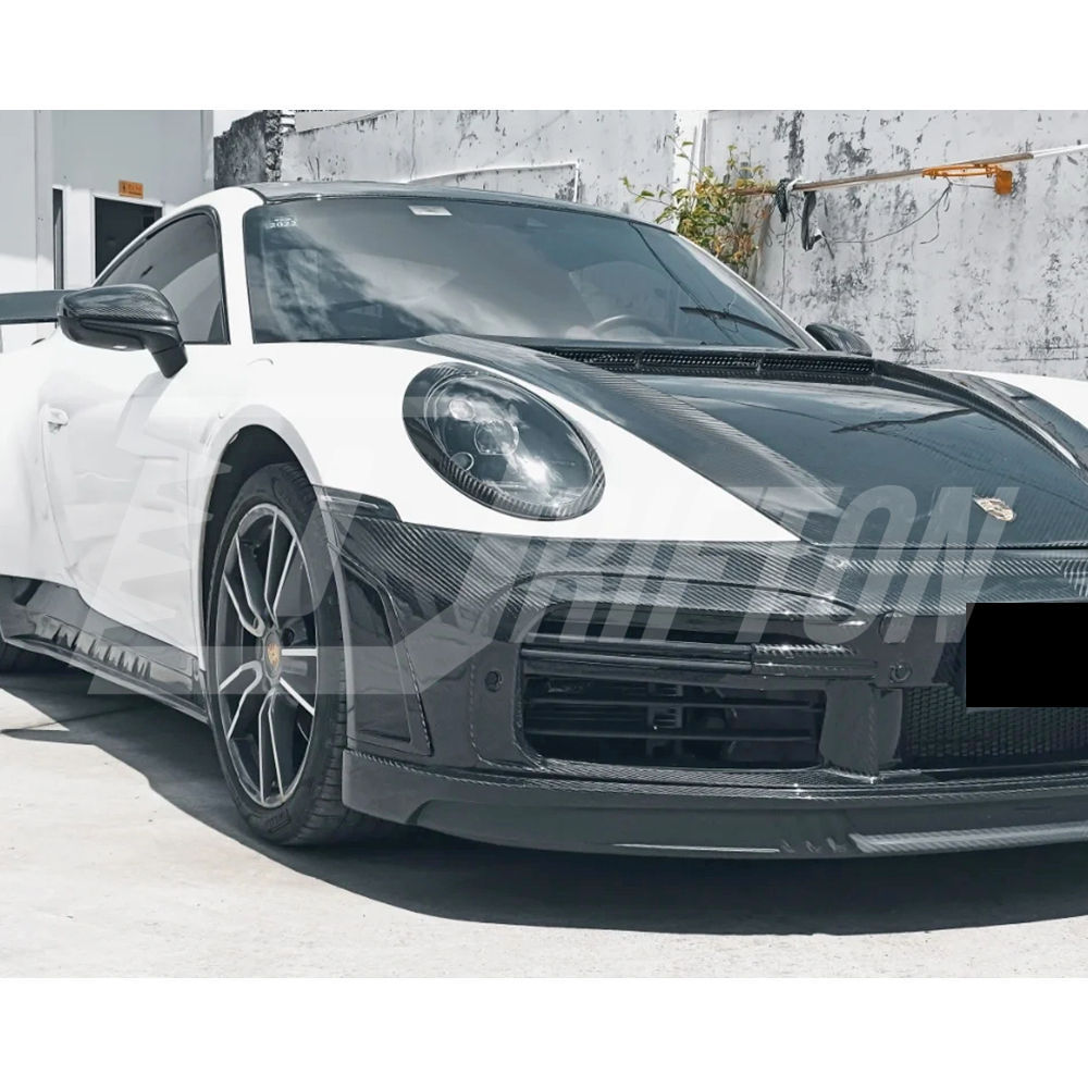 Dry Carbon Fiber Headlight Trim Cover For Porsche 911 992 Carrera S 2019-2023