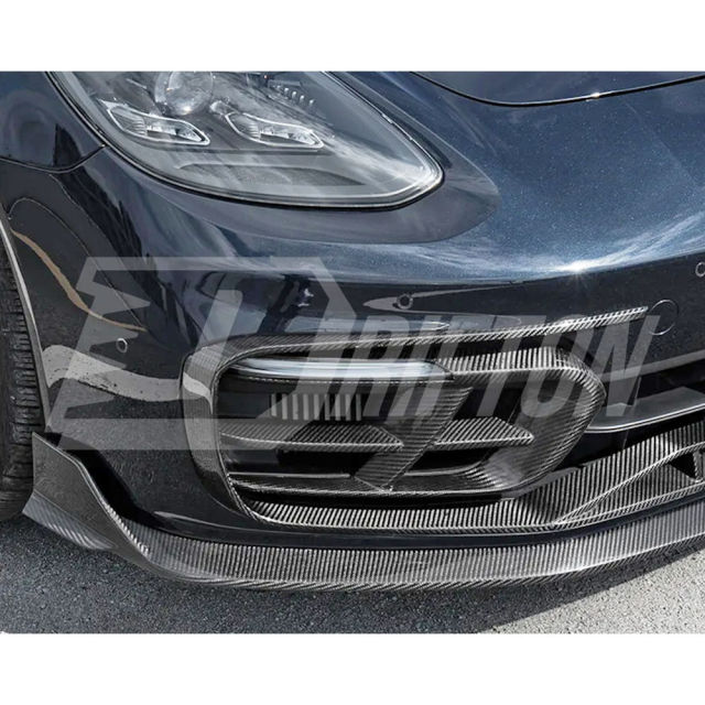 Paktechz Style Dry Carbon Fiber Front Canards For Porsche Panamera 971 971.2 2020-2023