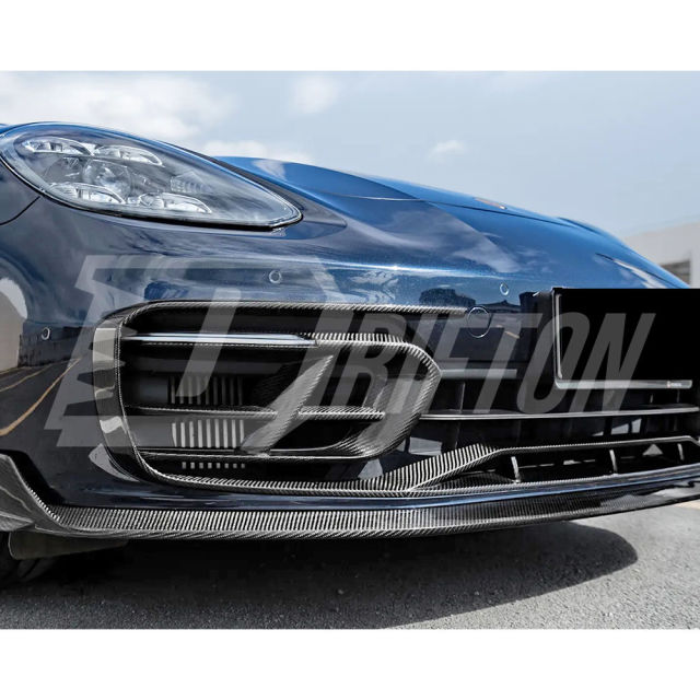 Paktechz Style Dry Carbon Fiber Front Lip Bottom For Porsche Panamera 971 971.2 2020-2023