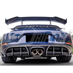 Paktechz Style Dry Carbon Fiber Rear Bumper Canards For Porsche Boxster Cayman 718 2016-2025