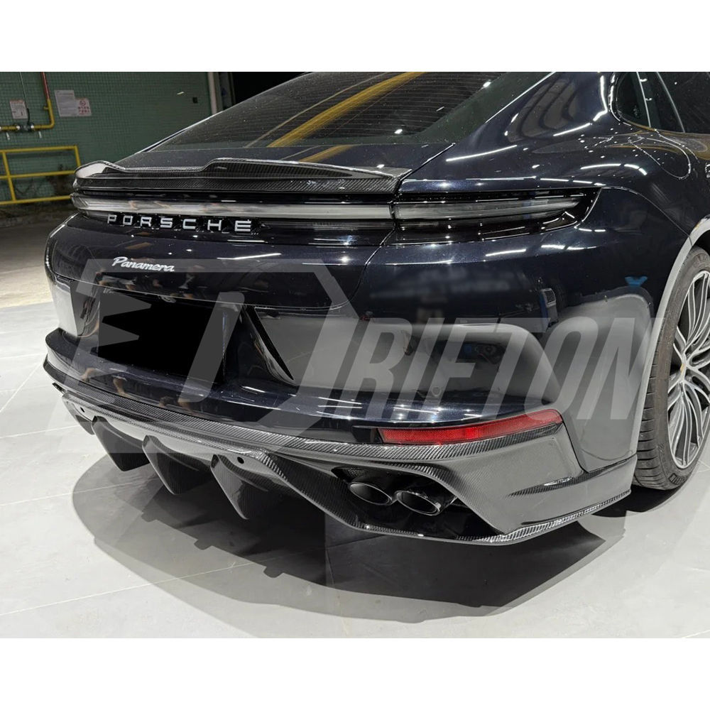 OD V1 Style Dry Carbon Fiber Rear Diffuser For Porsche Panamera 976 2024-On