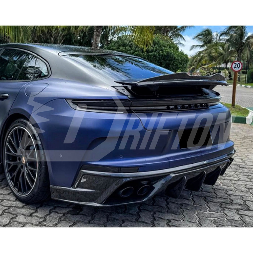 OD V1 Style Dry Carbon Fiber Rear Spoiler Trunk Wing For Porsche Panamera 976 2024-On