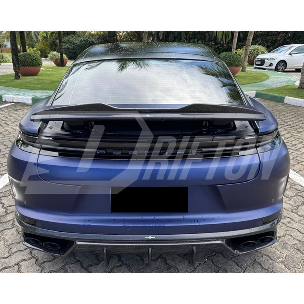 OD V1 Style Dry Carbon Fiber Rear Spoiler Trunk Wing For Porsche Panamera 976 2024-On