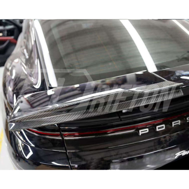 OD V2 Style Dry Carbon Fiber Rear Spoiler Trunk Wing For Porsche Panamera 976 2024-On