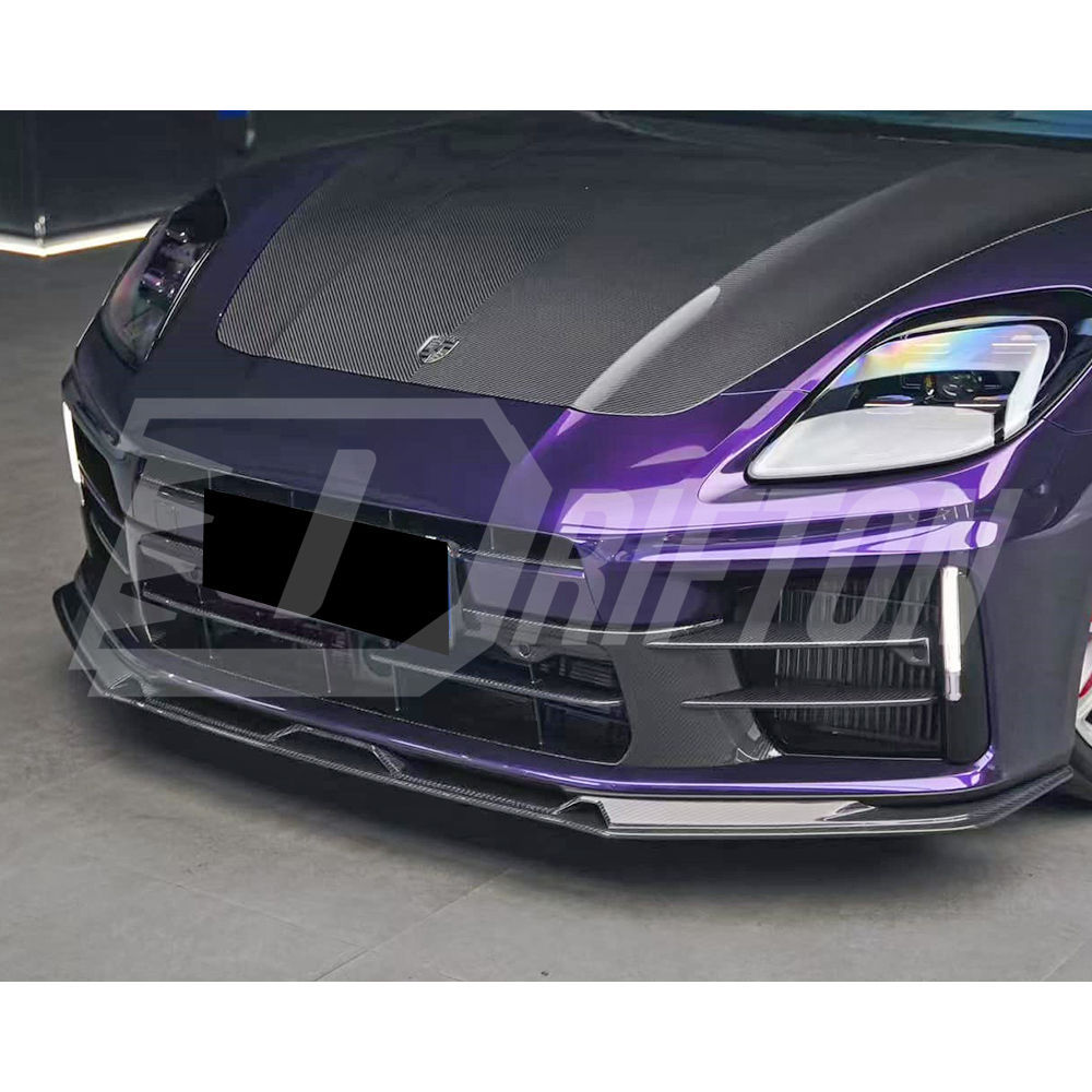 OEM Style Dry Carbon Fiber Front Bumepr Lower Grille For Porsche Panamera 976 2024-On