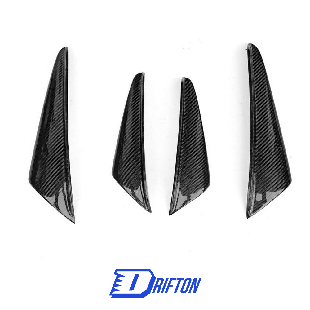 CMST Style Carbon Fiber Front Bumper Canards For Porsche 911 GT3RS 991 2018-2020