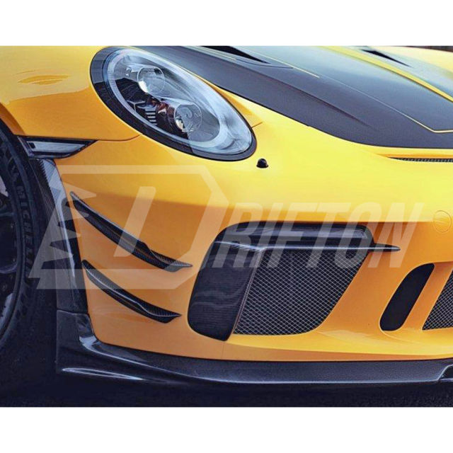 CMST Style Carbon Fiber Front Bumper Canards For Porsche 911 GT3RS 991 2018-2020