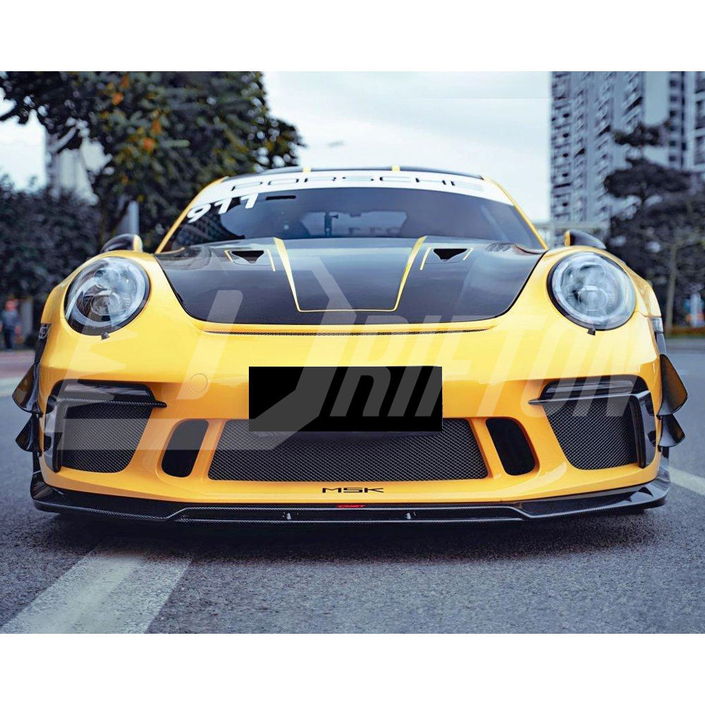 CMST Style Carbon Fiber Front Bumper Canards For Porsche 911 GT3RS 991 2018-2020