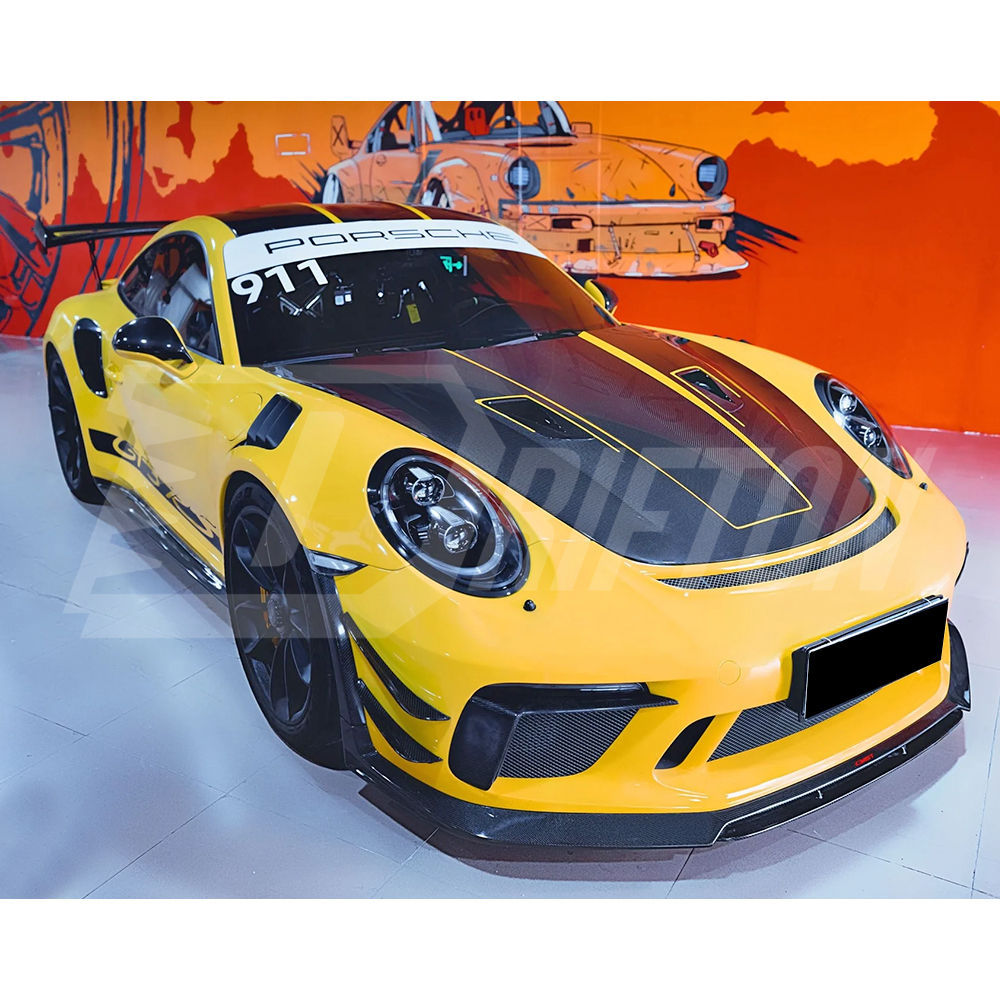 CMST Style Carbon Fiber Front Bumper Vents Trim For Porsche 911 GT3RS 991 2018-2020