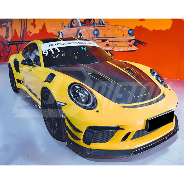 CMST Style Carbon Fiber Front Bumper Vents Trim For Porsche 911 GT3RS 991 2018-2020