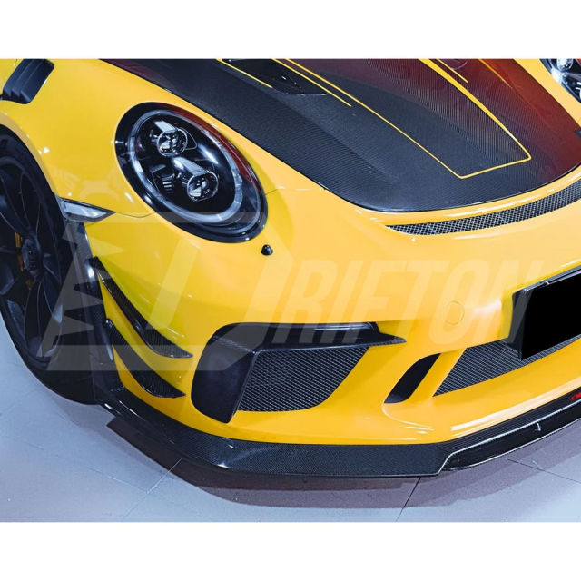 CMST Style Carbon Fiber Front Bumper Vents Trim For Porsche 911 GT3RS 991 2018-2020