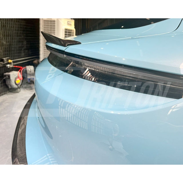 OD Style Dry Carbon Fiber Rear Spoiler For Porsche Taycan 2019-2023