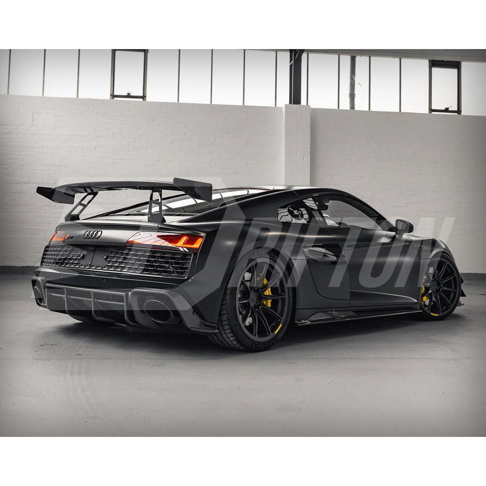 GT RWD Style Full Dry Carbon Fiber GT Wing Rear Spoiler For Audi R8 2016-2024